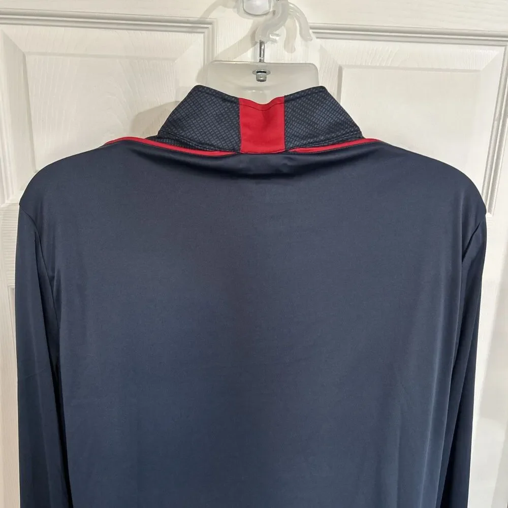 NFL Team Apparel Men's L Houston Texans 1/4 Zip LS Performance Top Shirt